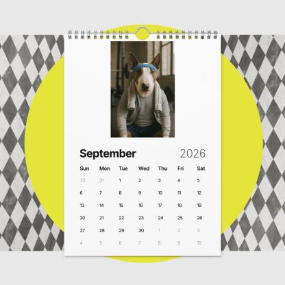Bull Terrier Dog Calendar 2026 – Funny Bull Terrier Gifts for Dog Lovers