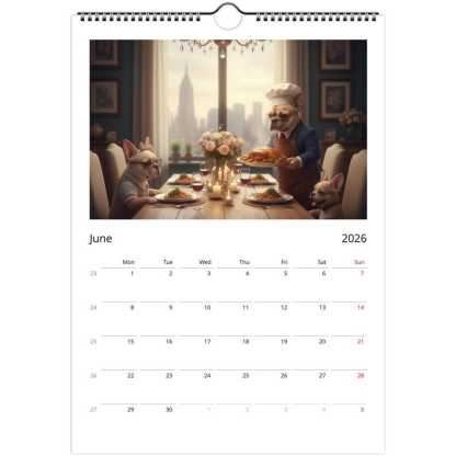 French bulldog Calendar 2026 - Daily Activities