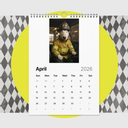 Bull Terrier Dog Calendar 2026 – Funny Bull Terrier Gifts for Dog Lovers