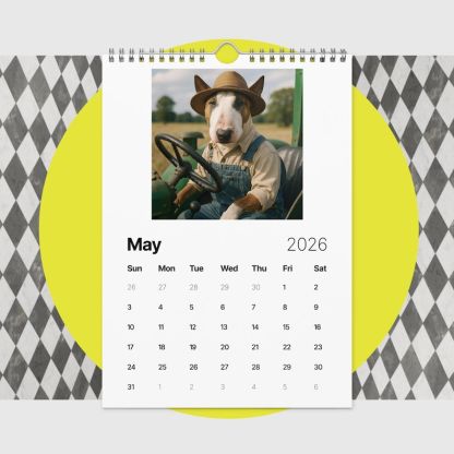 Bull Terrier Dog Calendar 2026 – Funny Bull Terrier Gifts for Dog Lovers