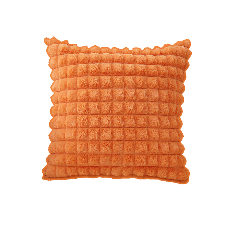Solid color plush sofa cushions