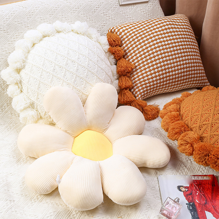 Nordic ins style knitted wool pillow