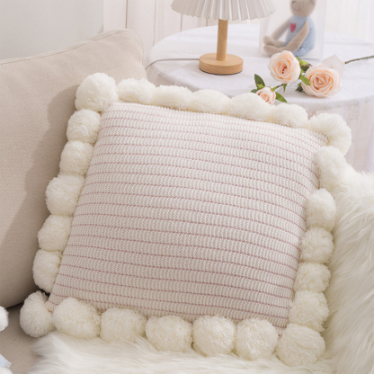Nordic ins style knitted wool pillow