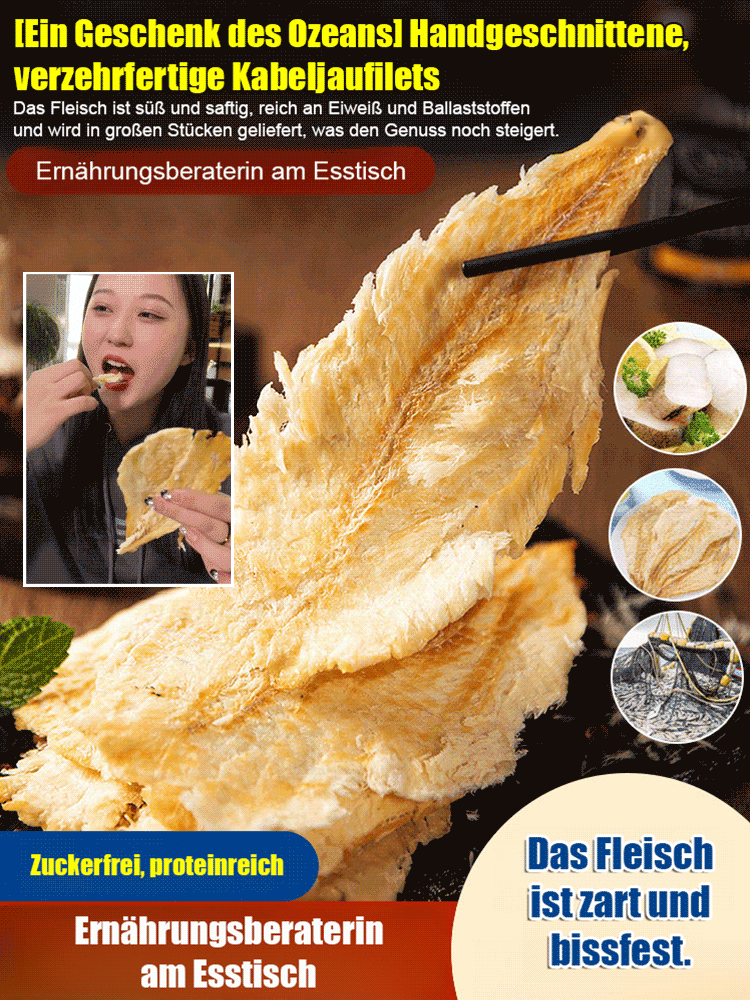 🍣【Importiert aus Hokkaido】Handgerissene, sofort verzehrbare Kabeljaufilets 🗾