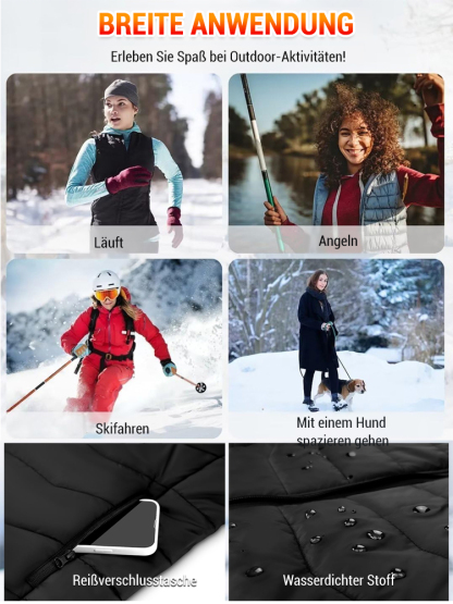 Dreistufige gesteuerte Baumwollfüllung verdickte elektrische Weste.