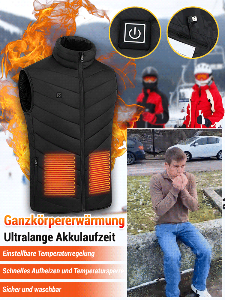 Dreistufige gesteuerte Baumwollfüllung verdickte elektrische Weste.