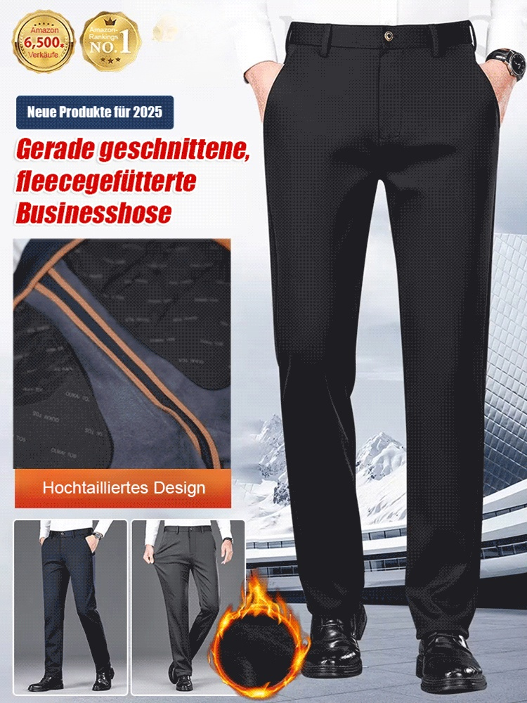 👖【Vor den Feiertagen zum halben Preis】Gefütterte Herren-Anzughose mit geradem Schnitt ❄️