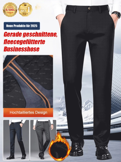 👖【Vor den Feiertagen zum halben Preis】Gefütterte Herren-Anzughose mit geradem Schnitt ❄️