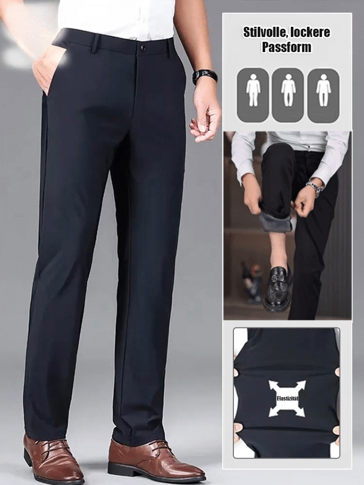 👖【Vor den Feiertagen zum halben Preis】Gefütterte Herren-Anzughose mit geradem Schnitt ❄️