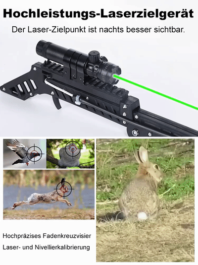 Präzision auf 100 m – Scharfschützenniveau! Lasergesteuerte Steinschleuder
