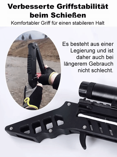 Präzision auf 100 m – Scharfschützenniveau! Lasergesteuerte Steinschleuder