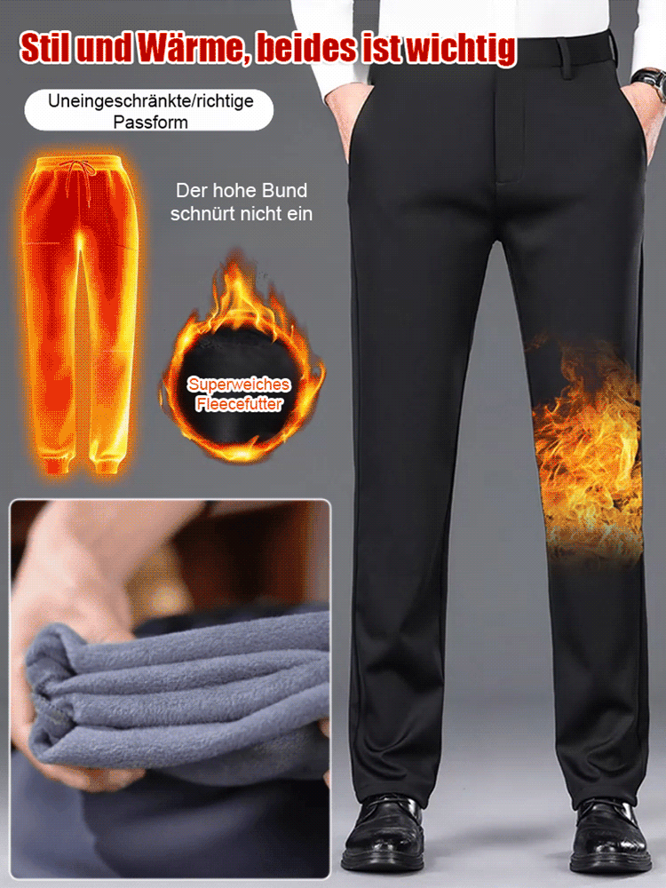 👖【Vor den Feiertagen zum halben Preis】Gefütterte Herren-Anzughose mit geradem Schnitt ❄️