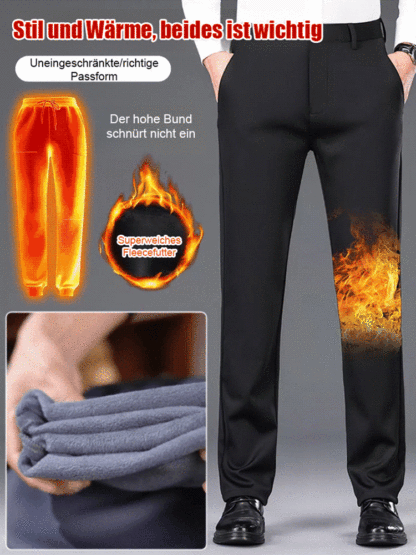 👖【Vor den Feiertagen zum halben Preis】Gefütterte Herren-Anzughose mit geradem Schnitt ❄️
