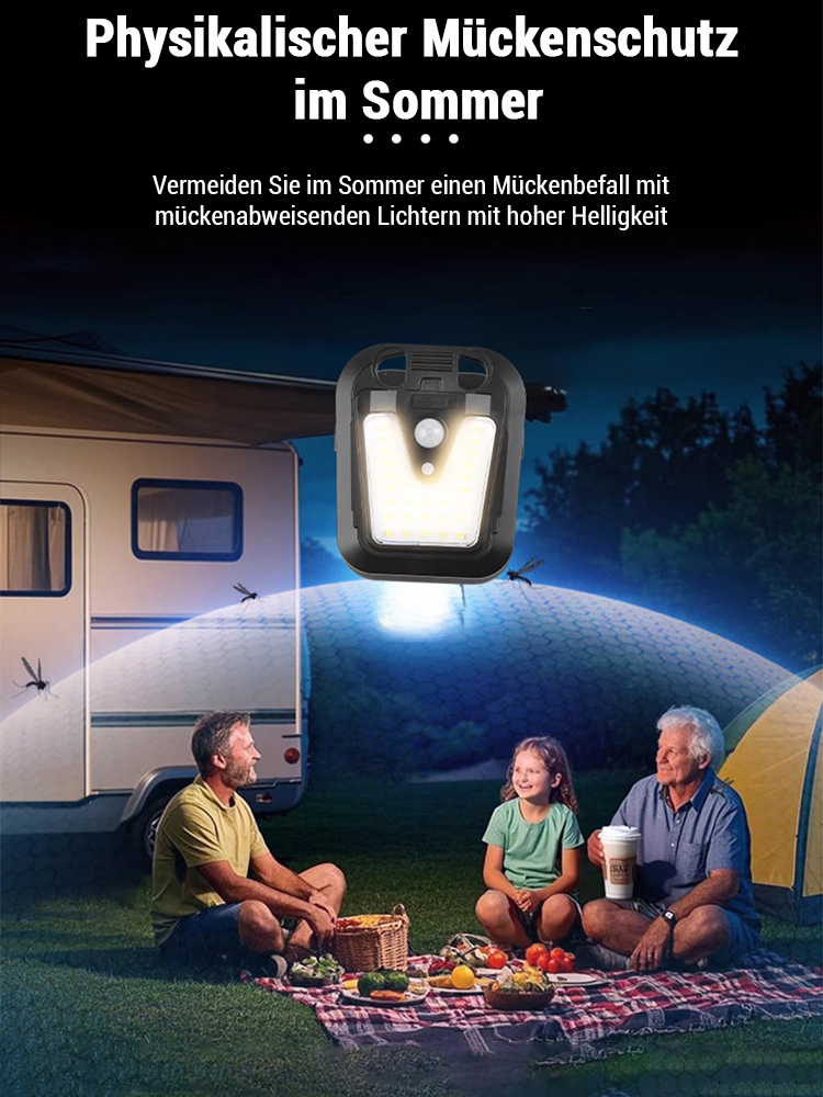 🌞 Intelligente Solar-Klemmleuchte mit Sensor