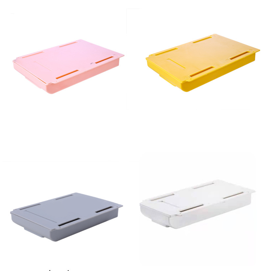 Unsichtbare Schubladen-Aufbewahrungsbox unter dem Tisch, Aufbewahrungsbox für Büroschreibwaren auf dem Schreibtisch, Aufbewahrungsbox für klebrige Kleinteile