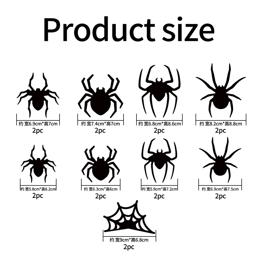 Perfect Halloween decoration】3D realistic bat spider