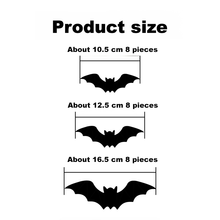 Perfect Halloween decoration】3D realistic bat spider