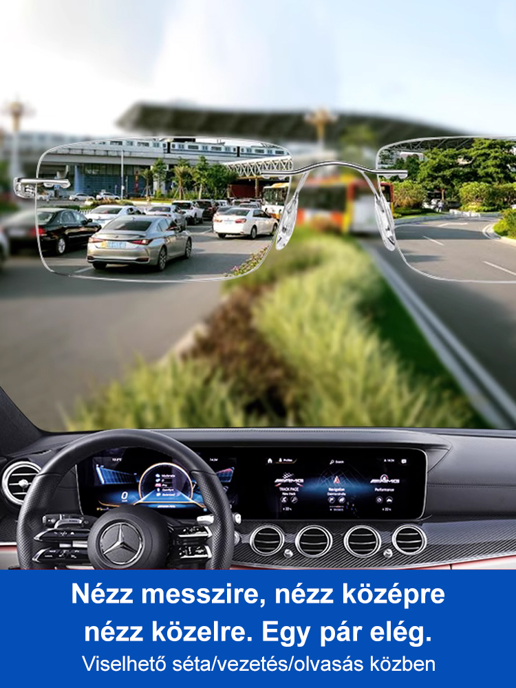 ✨Keret nélküli szemüveg, automatikus látáskorrekcióval 0-1000 dioptriáig