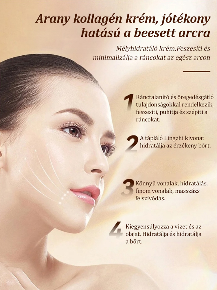 👩‍🔬 Hatékonyan csökkenti a ráncokat, és rugalmasabbá, ragyogóbbá teszi a bőrt
