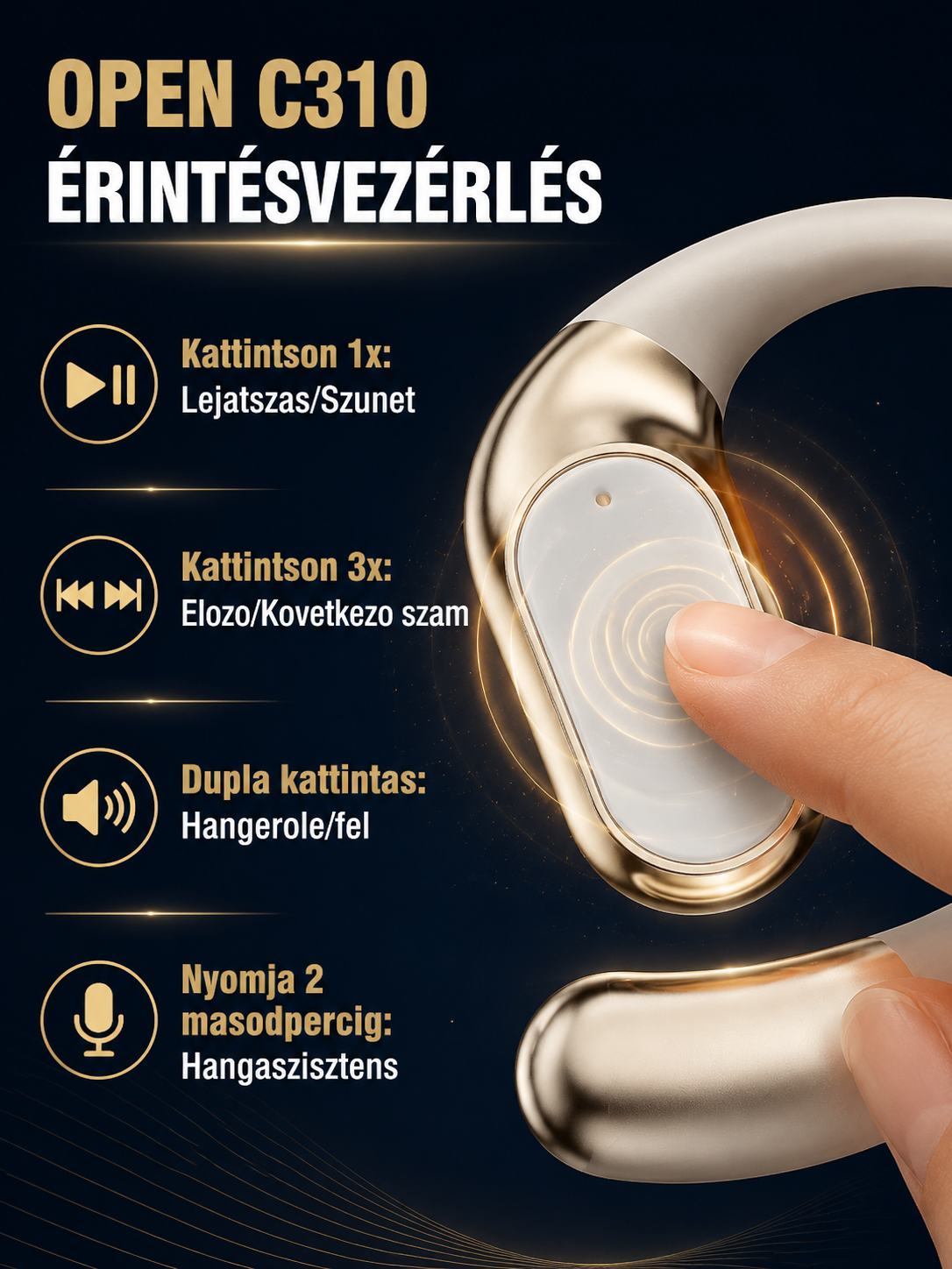 🏃‍♂️ Nyitott Fülhallgató — Nincs Több Fülfájás, Sosem Esik Le