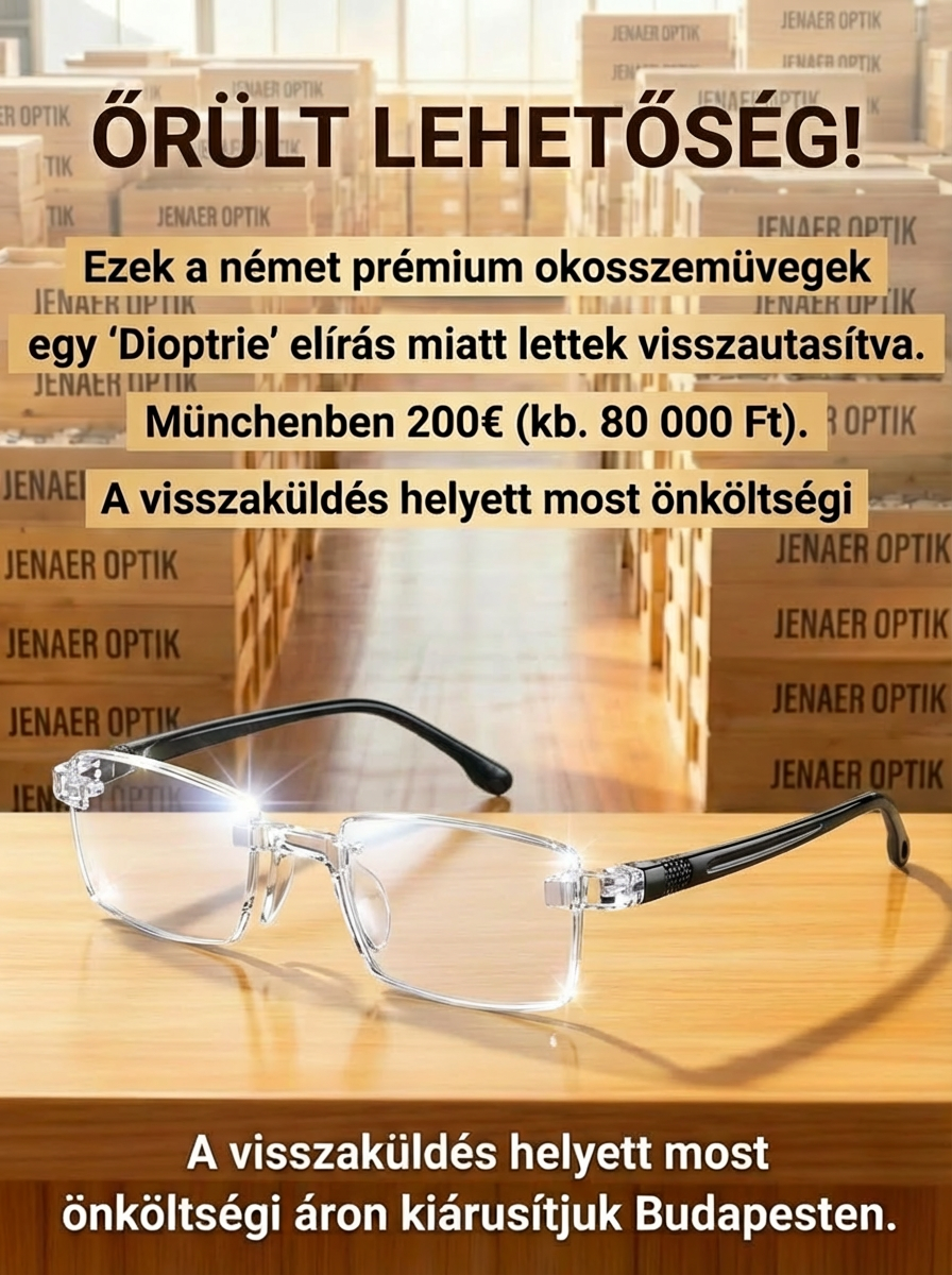 Keretnélküli szemüveg, automatikus állítás 0-1000 dioptriáig ✨