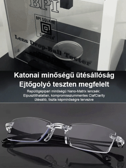 Keretnélküli szemüveg, automatikus állítás 0-1000 dioptriáig ✨