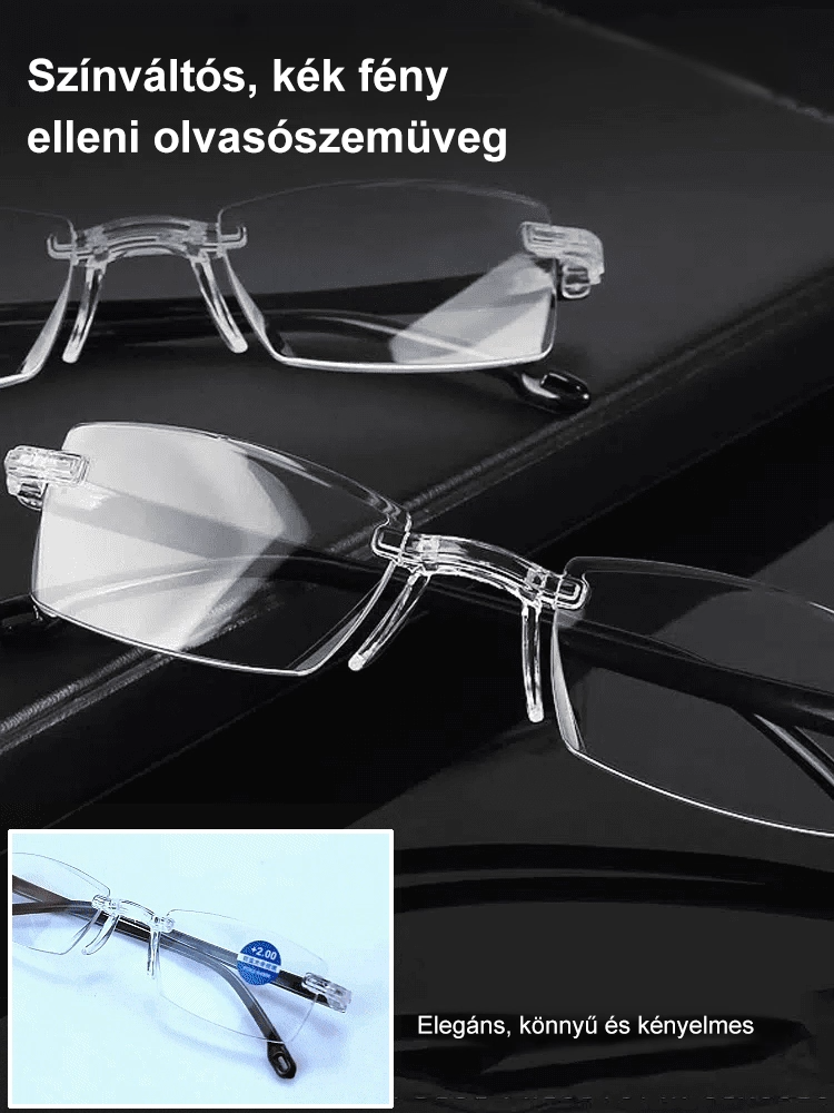 ✨Keret nélküli szemüveg, automatikus látáskorrekcióval 0-1000 dioptriáig