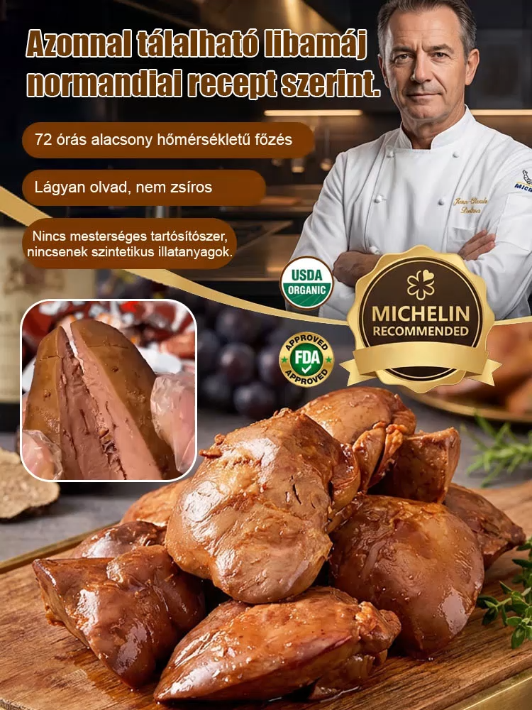 🌟 Michelin-csillagos recept, francia libamáj instant változatban, 100% tiszta libamáj