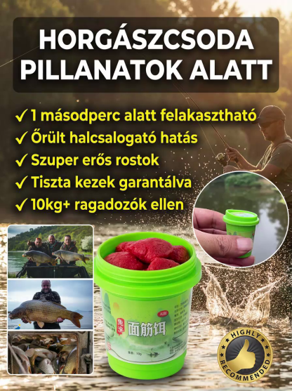 Gyúrásmentes, rendkívül erős és 50 méteres körzetből vonzza a halakat. 50% kedvezmény!✨