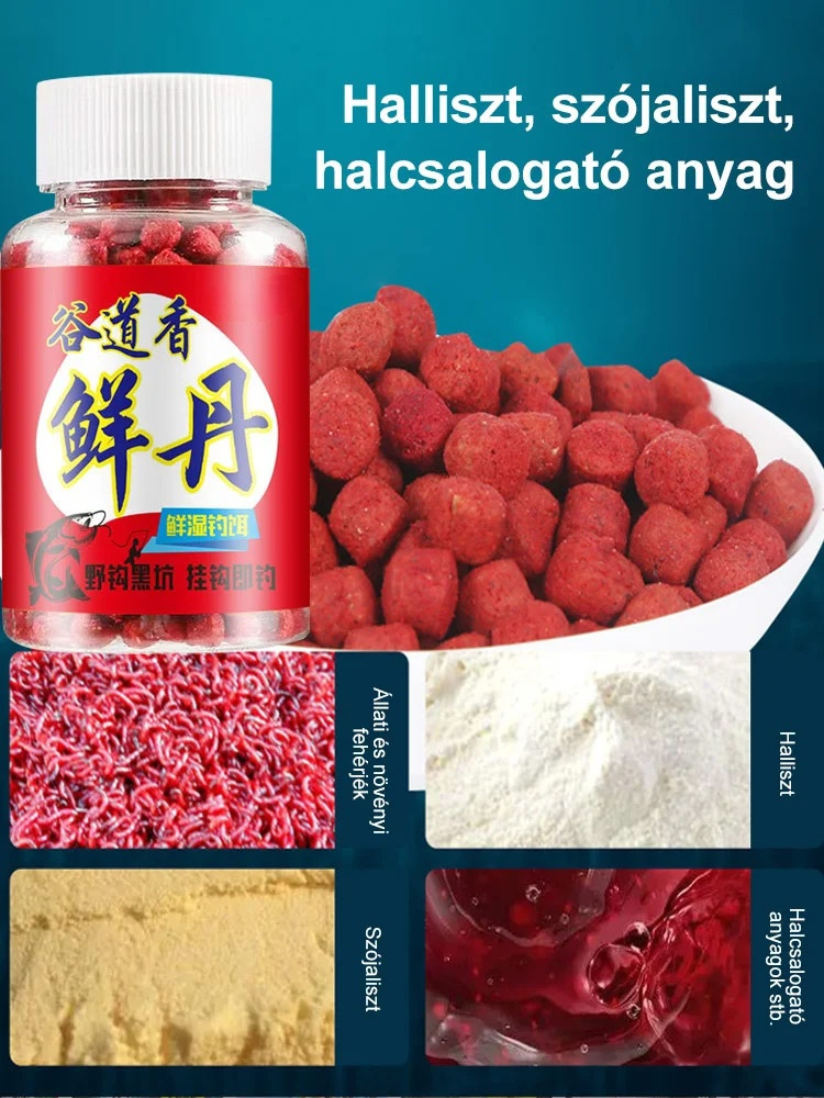 🎣【Néhány másodperc egy hal】Állati fehérje Friss Dánia Lusta horgászcsali pellet🎣
