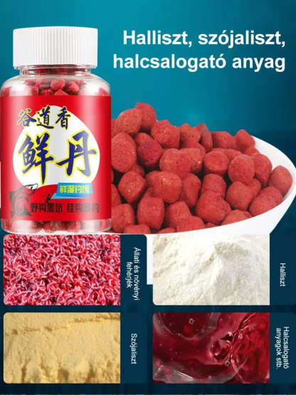 🎣【Néhány másodperc egy hal】Állati fehérje Friss Dánia Lusta horgászcsali pellet🎣