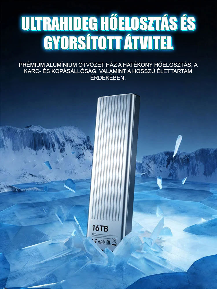 ⚡Hatalmas 16 TB-os tárhely: Tárolj fotókat, videókat, projektfájlokat, játékokat... mindent egy helyen, soha többé ne törölj semmit.