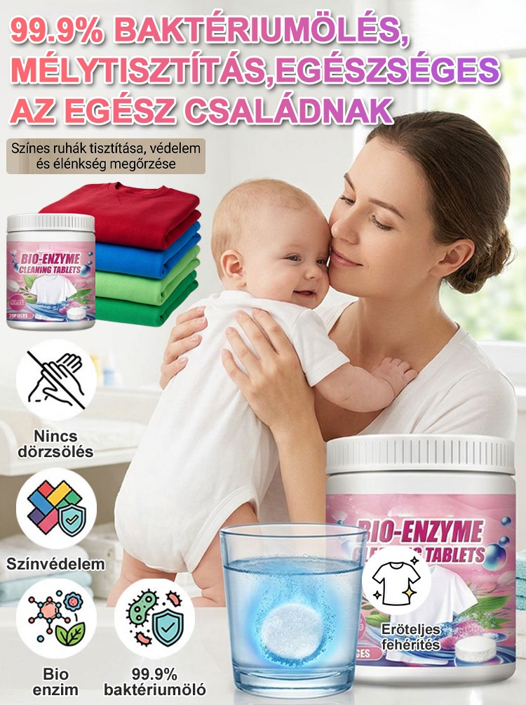 🧼Egy törlés, ami minden szennyeződést eltávolít, többfunkciós,🧹 nagy hatékonyságú tisztító tabletta (olaj, vízkő, penész - mindent egy tablettával)