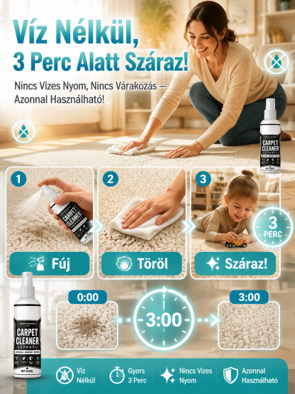 🌿 Német Nano-Kárpittisztító Spray – Tisztítás Víz És Öblítés Nélkül!