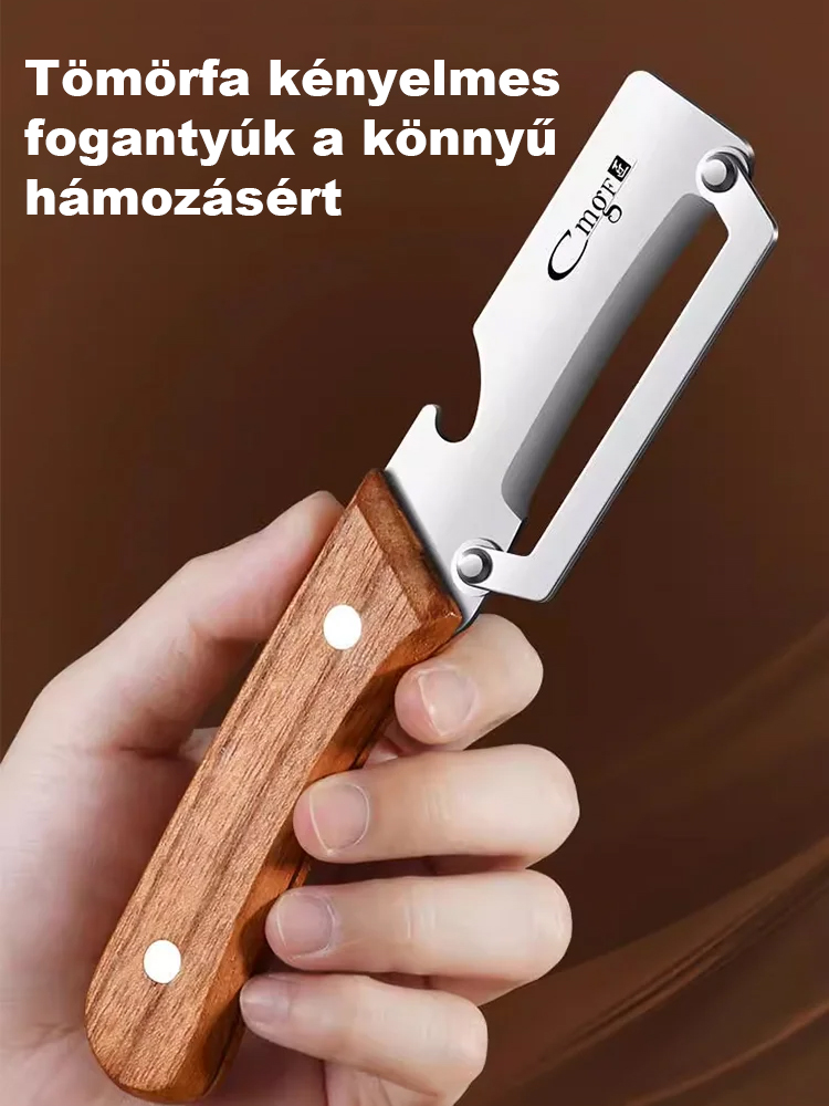 Nagy méretű rozsdamentes acél multifunkciós kés, Könnyű, kényelmes fogású univerzális szeletelő, most limitált darabszámban, akciós áron.