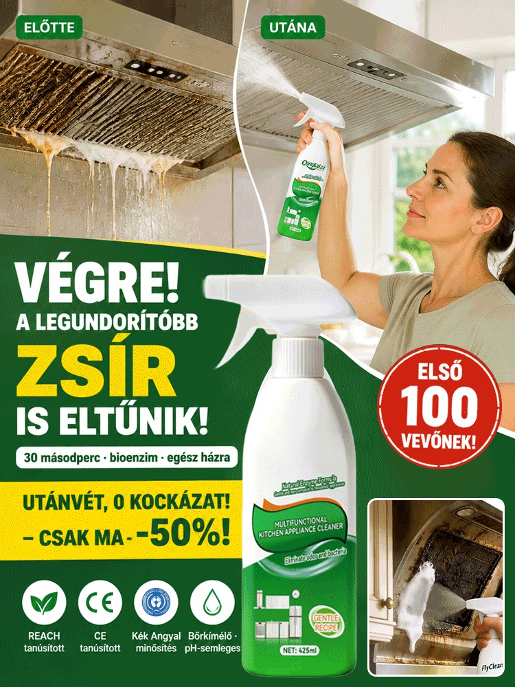 ✨ Többfunkciós Bioenzimes Tisztítóspray – A Zsíroldás És Mészvíz Új Generációja!