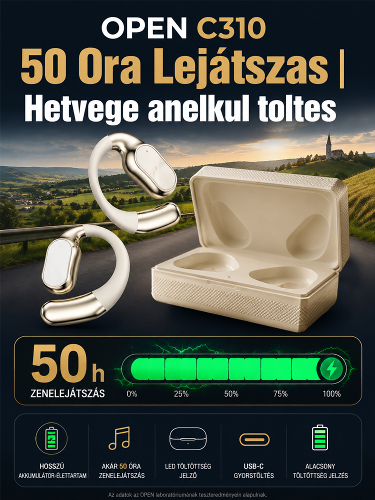 🏃‍♂️ Nyitott Fülhallgató — Nincs Több Fülfájás, Sosem Esik Le