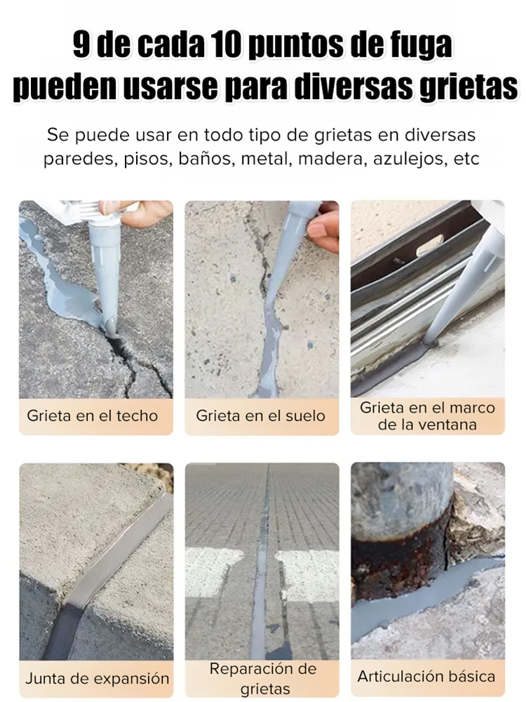 🛡️50-Year Warranty, Never Crack Again! Self-Leveling Sealant 🏢 Concrete Roads and Roofs, Strong Adhesion 🔨