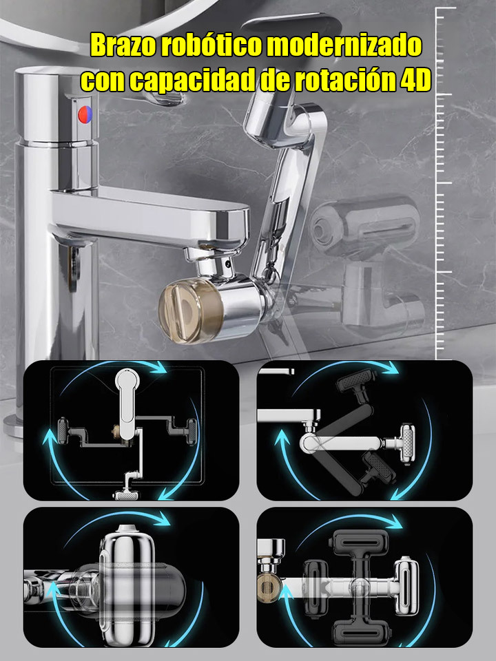 🚰360° Rotating Faucet + Dual Water Flow, German Engineering with All-Copper Interfaces