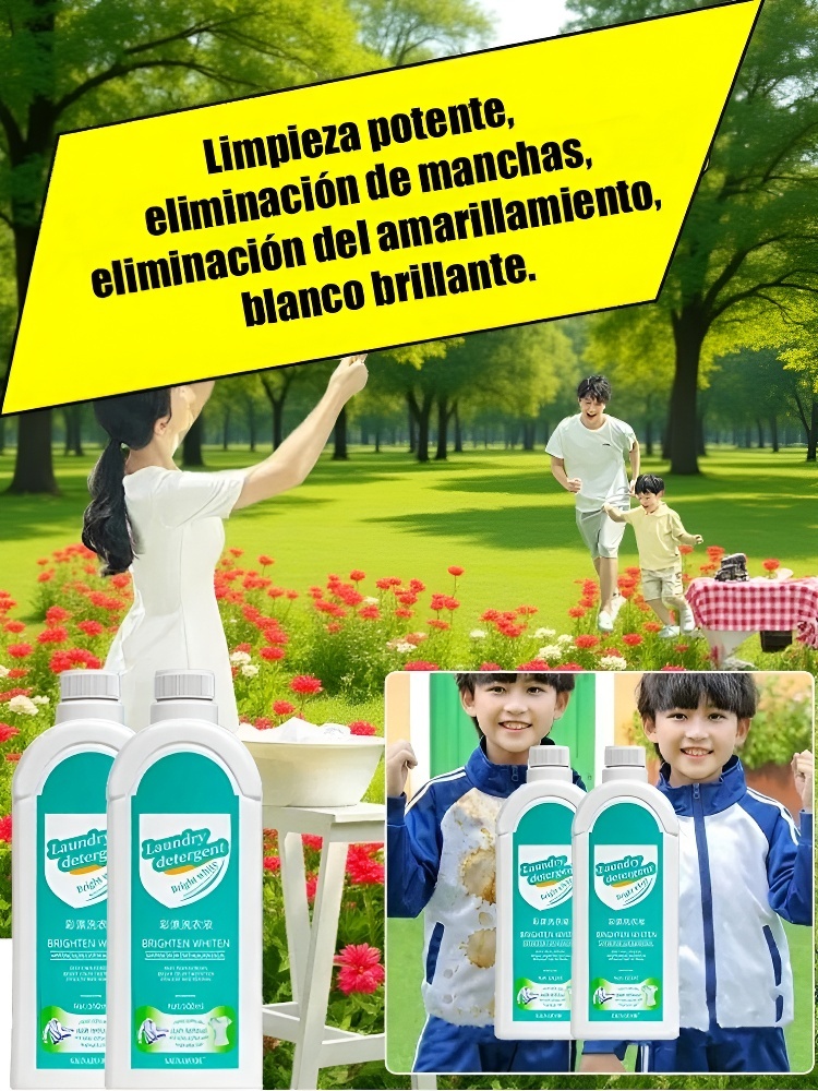 💥Zap oil stains in 3 seconds! 👕 Laundry liquid that breaks down tough grease and prevents yellowing