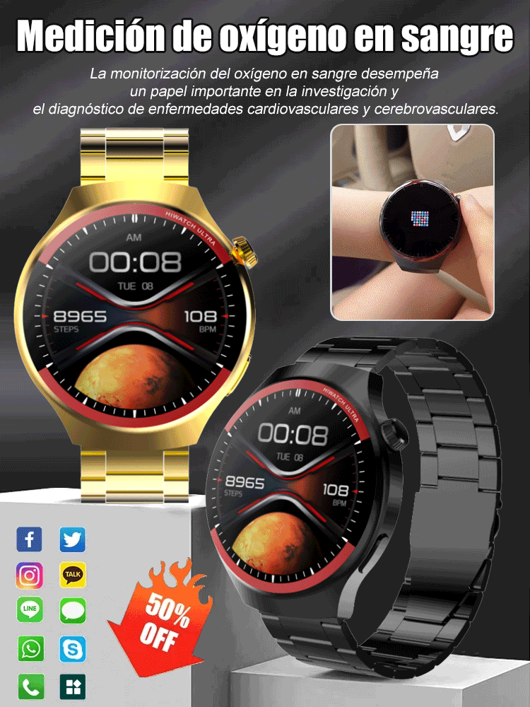 🚀 Space-Cool Smartwatch 🌌High-Def Circular ScreenSync Messages & Bluetooth Calls