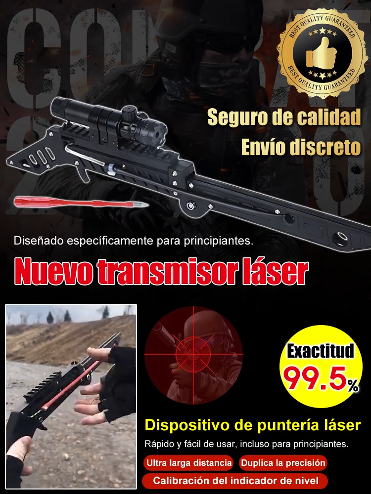 🎯 Folding mechanical slingshot with legal auto laser sight and 4x high-def scope 💥