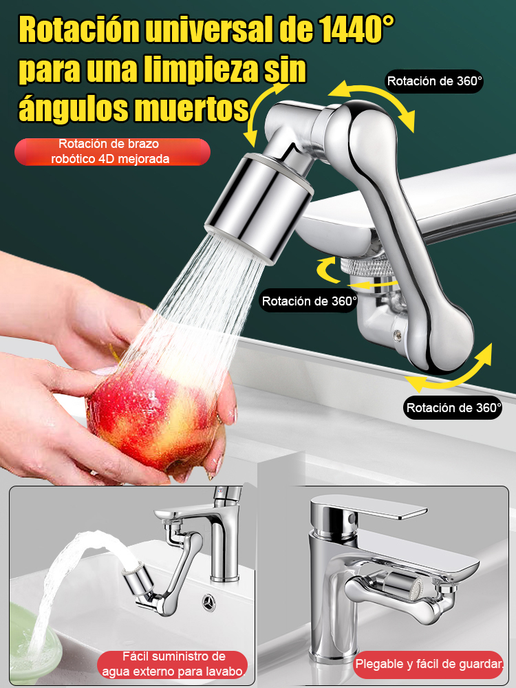 🚰360° Rotating Faucet + Dual Water Flow, German Engineering with All-Copper Interfaces