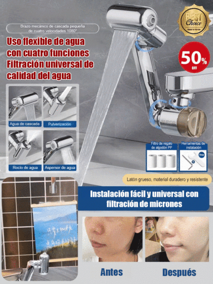 🚰360° Rotating Faucet + Dual Water Flow, German Engineering with All-Copper Interfaces