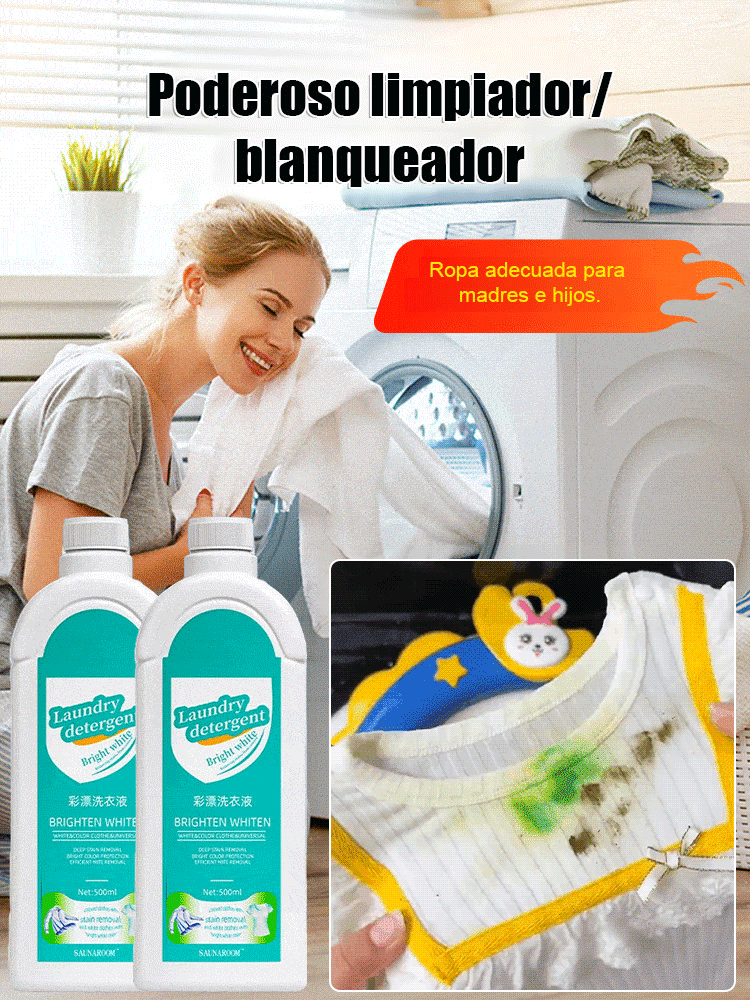 💥Zap oil stains in 3 seconds! 👕 Laundry liquid that breaks down tough grease and prevents yellowing