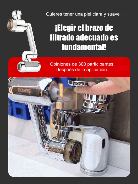 🚰360° Rotating Faucet + Dual Water Flow, German Engineering with All-Copper Interfaces