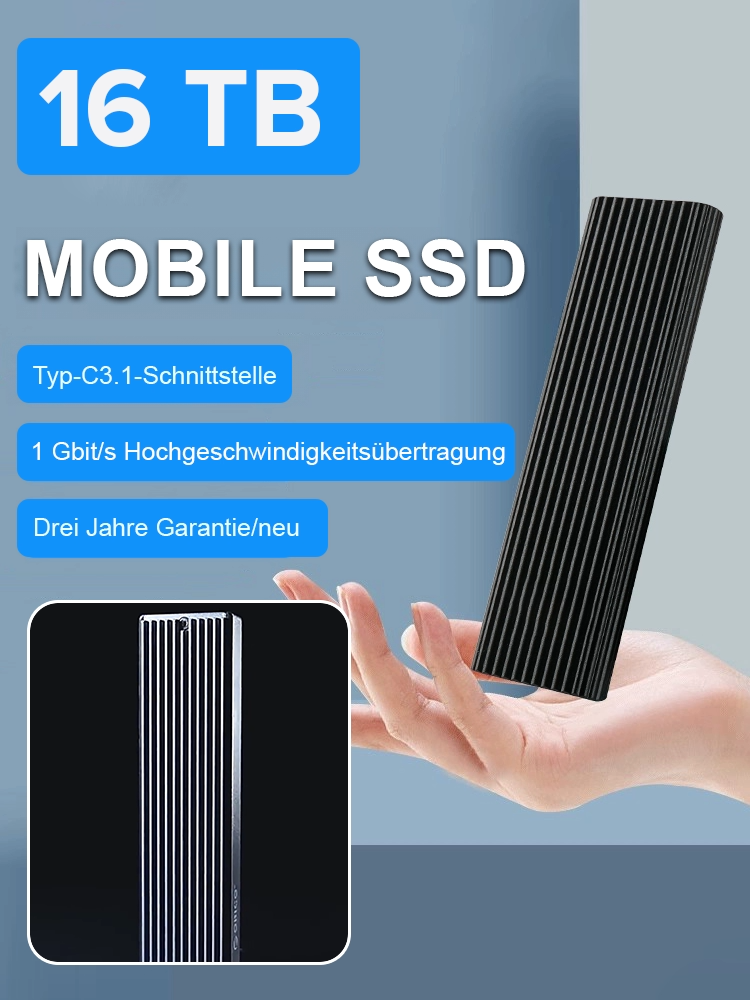 🚀16TB Ultra-large memory, Type-C lightning-fast transfer⚡️8K video editing powerhouse🎥Transfer in a second, no waiting required