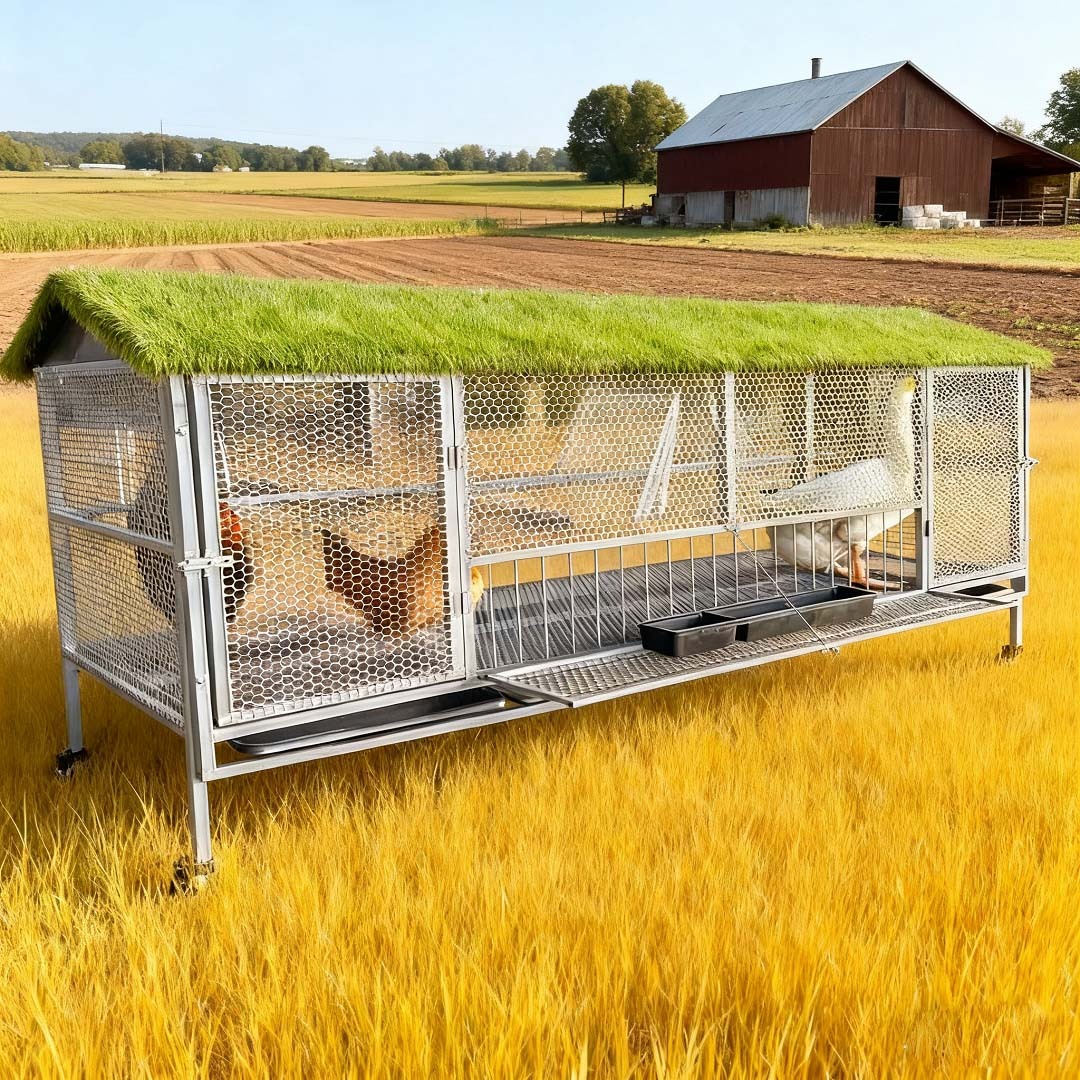Portable Foldable Large Chicken Coop Runs Poultry Cage for Yard, Outdoor, Indoor