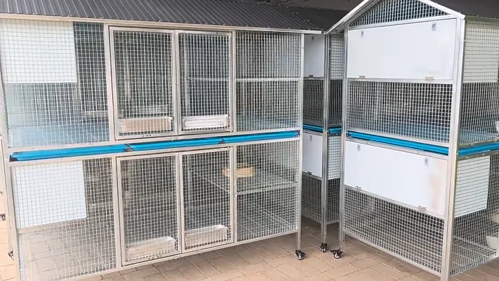 Sturdy Rust-Proof Chicken Coop (Brake Casters) – Spacious Villa, Egg Area & Stainless Trough