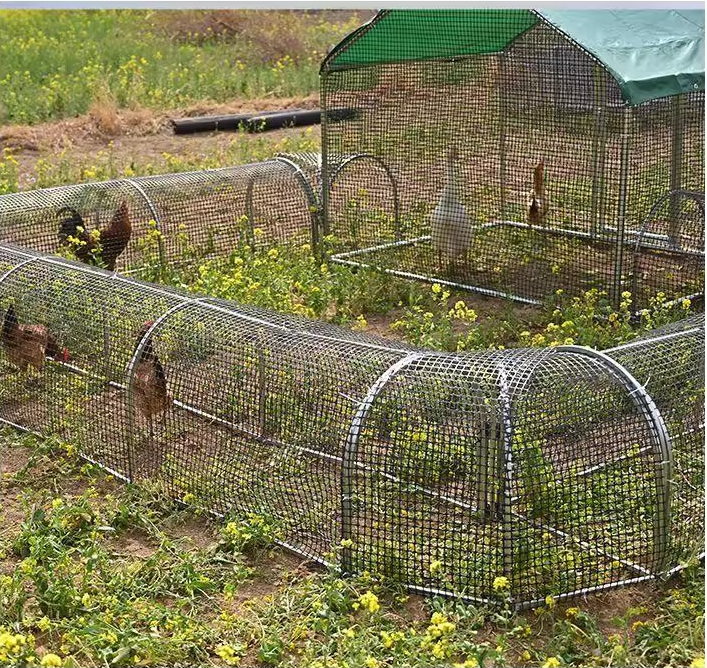 Mobile Chicken Coop Run,Foldable Chicken Tunnel